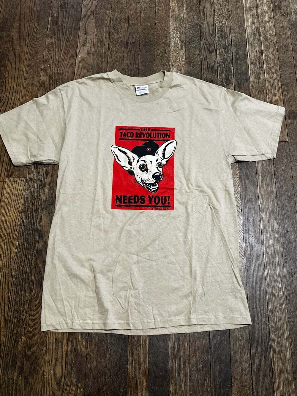 Vintage 1998 Taco Bell The Taco Revolution Chihuahua T-Shirt Size Large